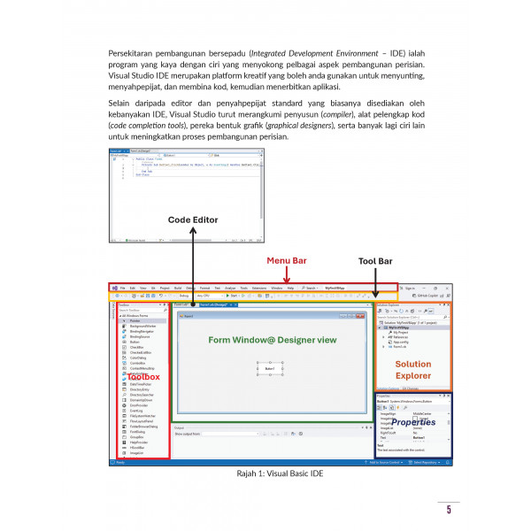PELAJARI VISUAL BASIC DENGAN VISUAL STUDIO 2022 SIRI 1