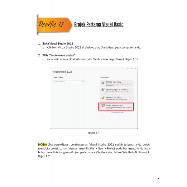 PELAJARI VISUAL BASIC DENGAN VISUAL STUDIO 2022 SIRI 1
